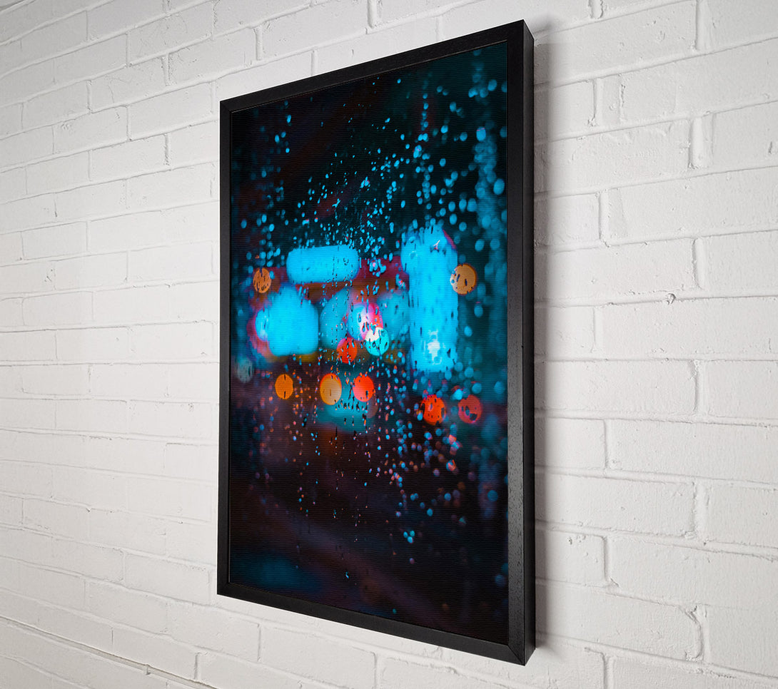  A Canvas Print of Blue City Lights Canvas Wall Art