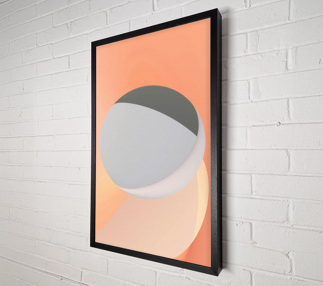  A Canvas Print of Peachy Grey Curve Canvas Print