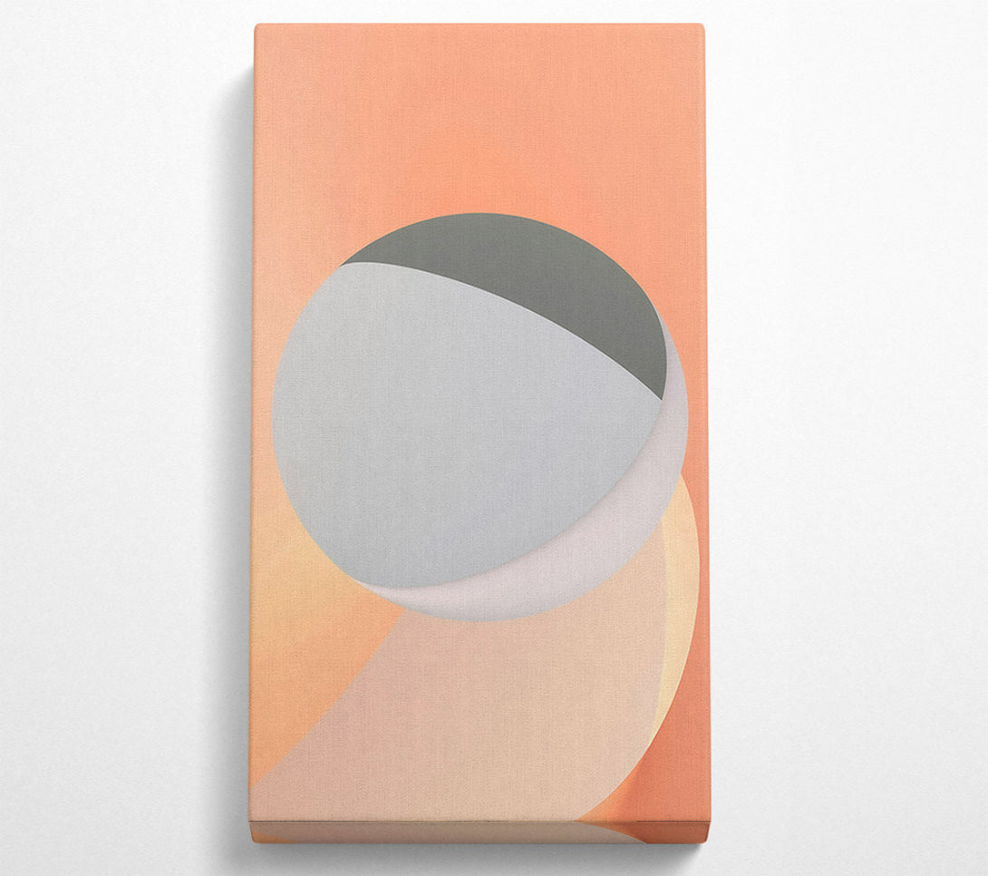  A Canvas Print of Peachy Grey Curve Canvas Print