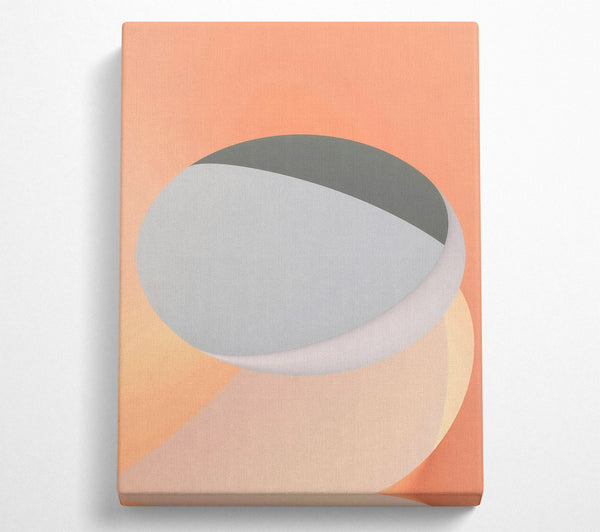  A Canvas Print of Peachy Grey Curve Canvas Print