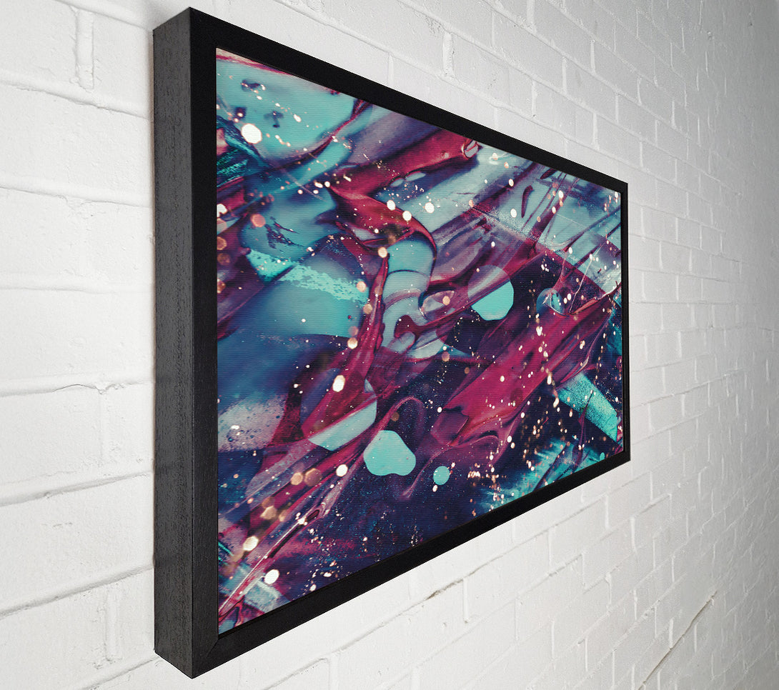  A Canvas Print of Crimson Swirls And Glitter Canvas Art
