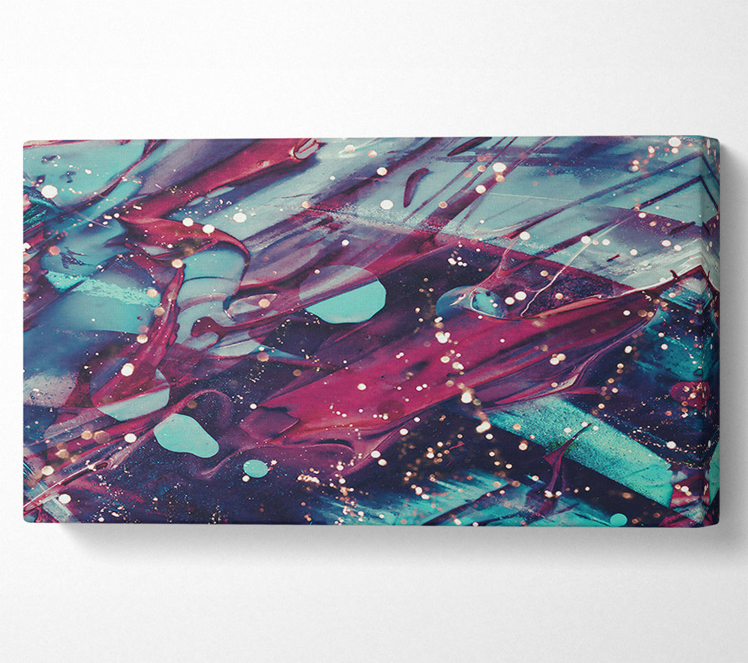  A Canvas Print of Crimson Swirls And Glitter Canvas Art