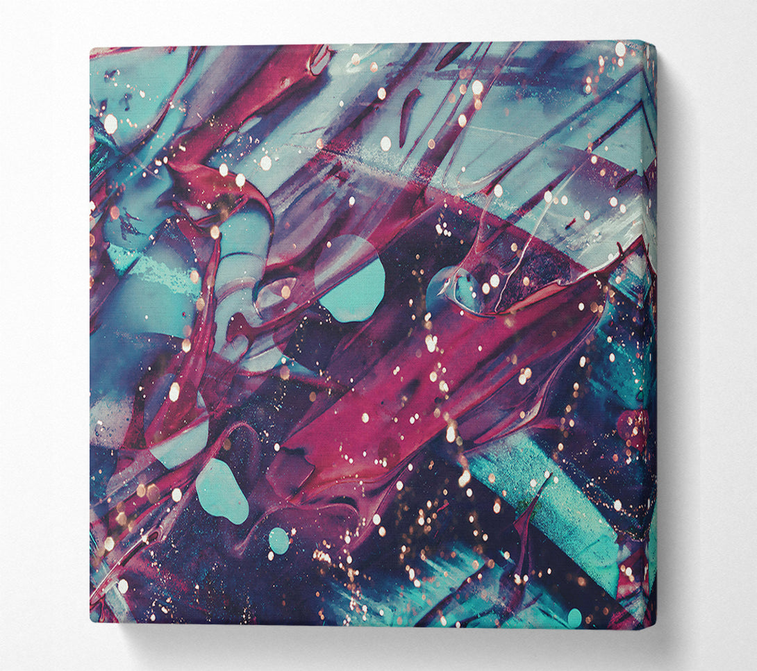  A Canvas Print of Crimson Swirls And Glitter Canvas Art