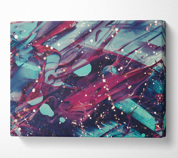  A Canvas Print of Crimson Swirls And Glitter Canvas Art