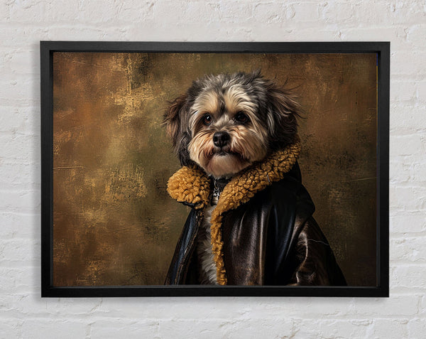 Fluffy Dog Coat Framed Print