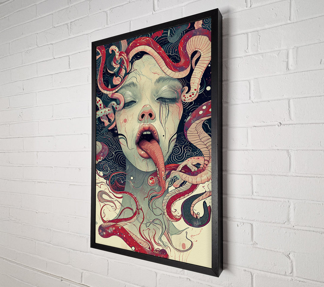  A Canvas Print of Crimson Siren'S Embrace Canvas Wall Art