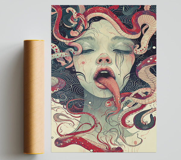 Crimson Siren'S Embrace Poster