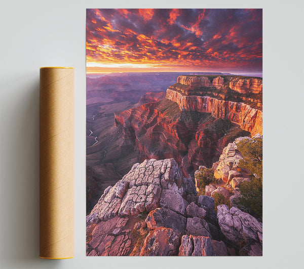 Crimson Canyon Sunset Print