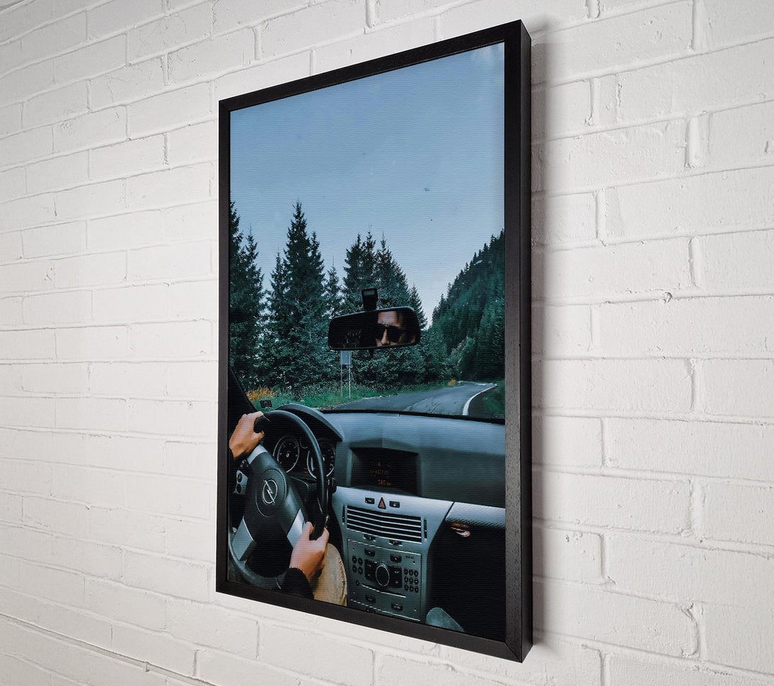 A Canvas Print of Gray Car On The Road Canvas Art