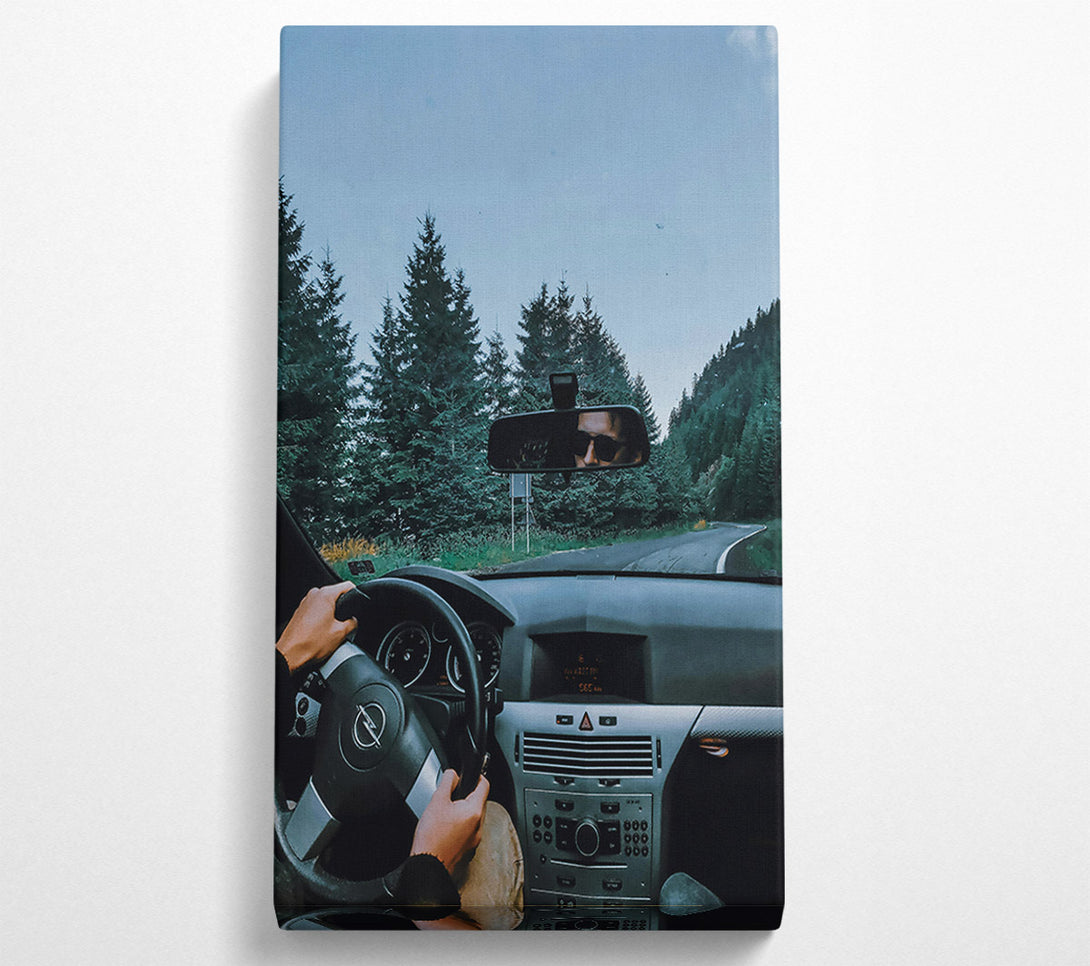  A Canvas Print of Gray Car On The Road Canvas Art