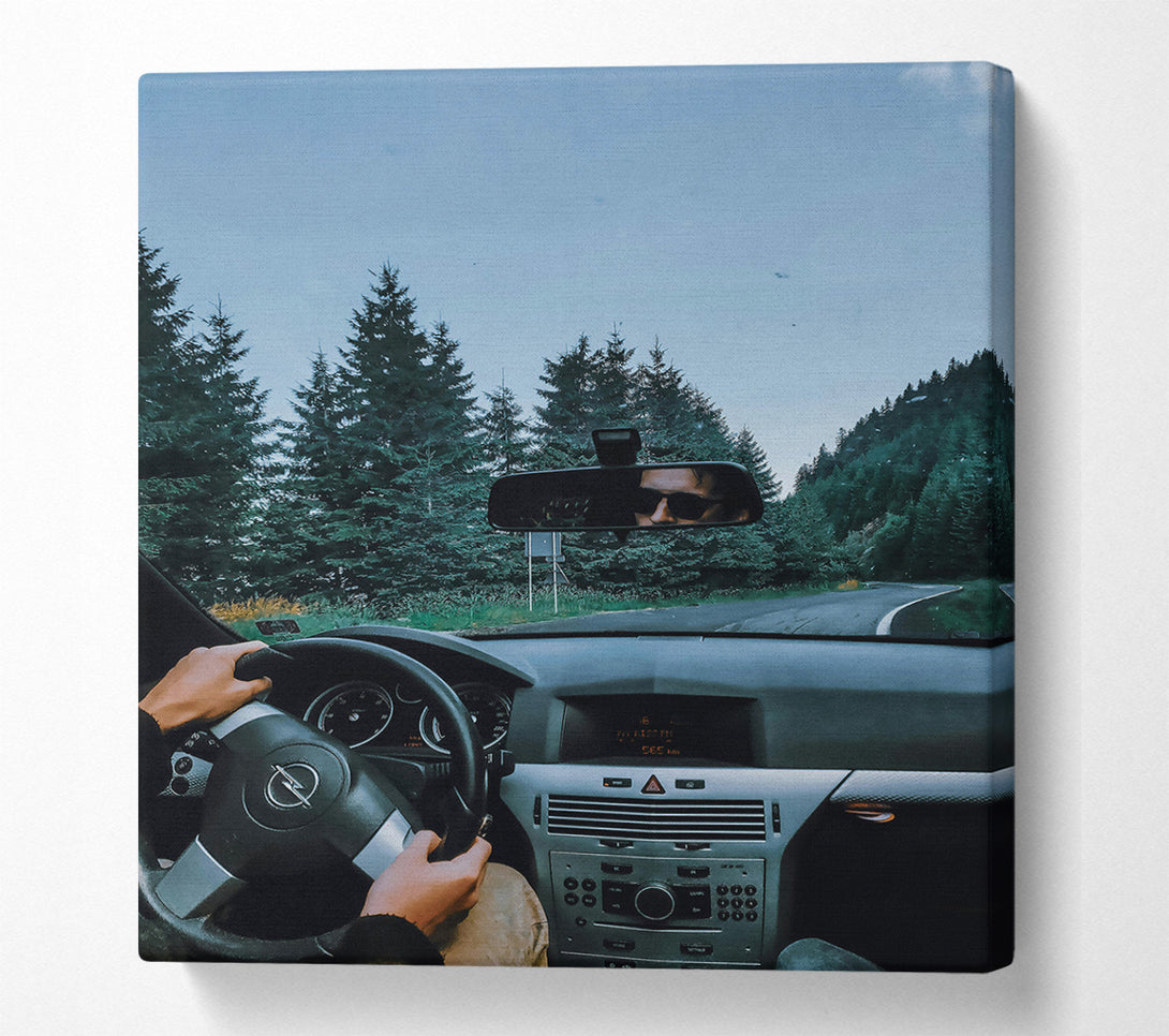  A Canvas Print of Gray Car On The Road Canvas Art