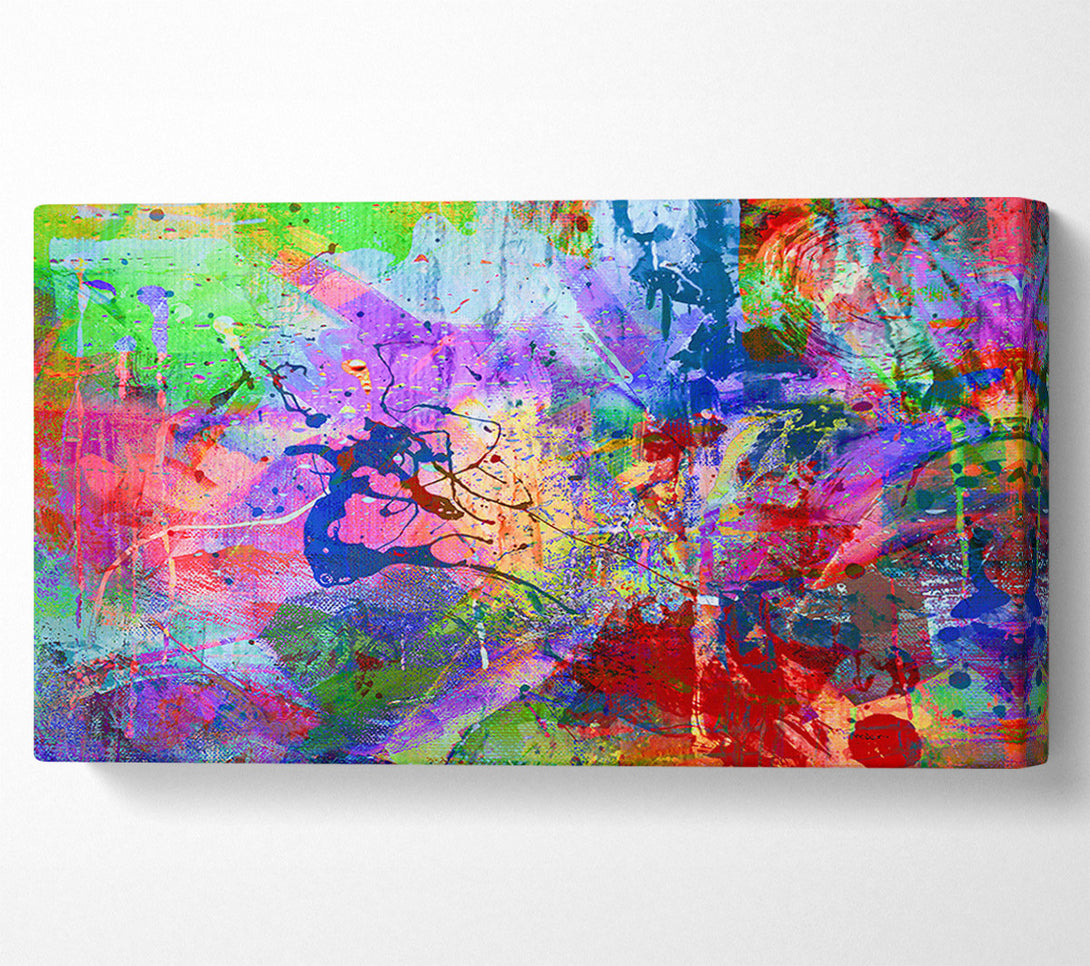  A Canvas Print of Crimson Abstract Symphony Canvas Art