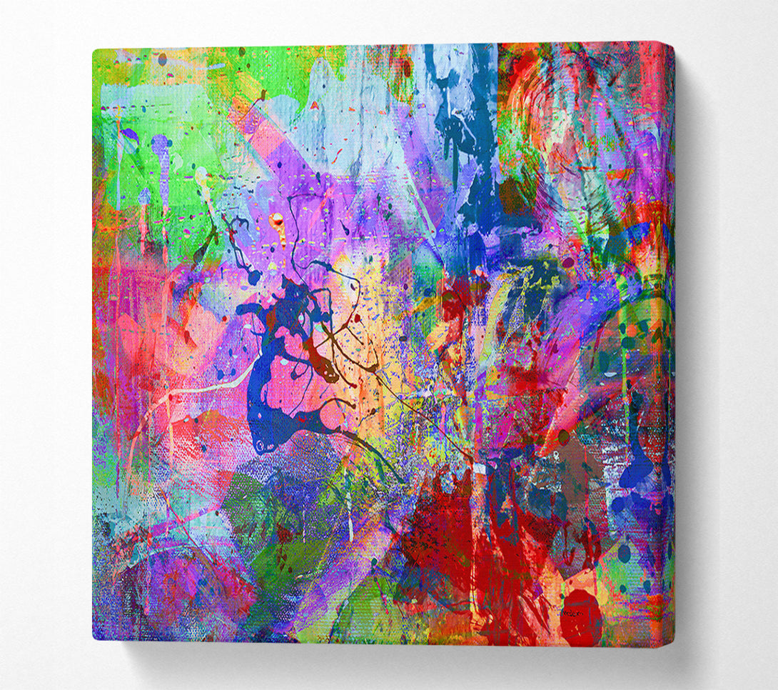  A Canvas Print of Crimson Abstract Symphony Canvas Art