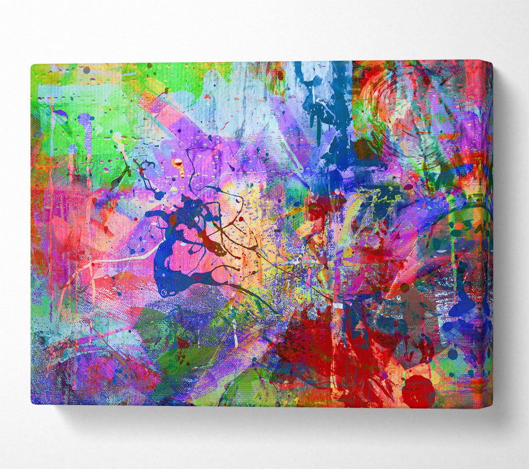  A Canvas Print of Crimson Abstract Symphony Canvas Art