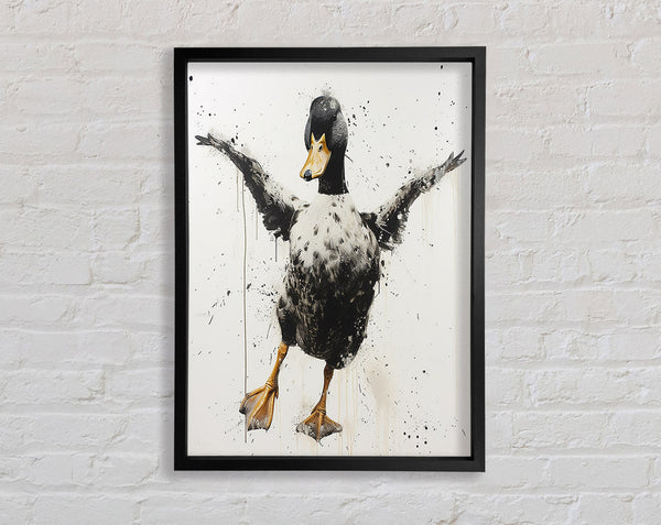 Flying Duck Framed Print