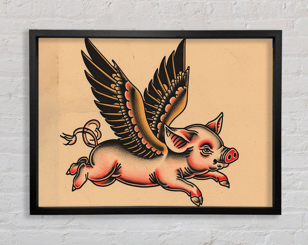 Flying Pig Framed Print