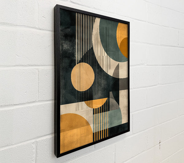 Golden Geometric Abstract