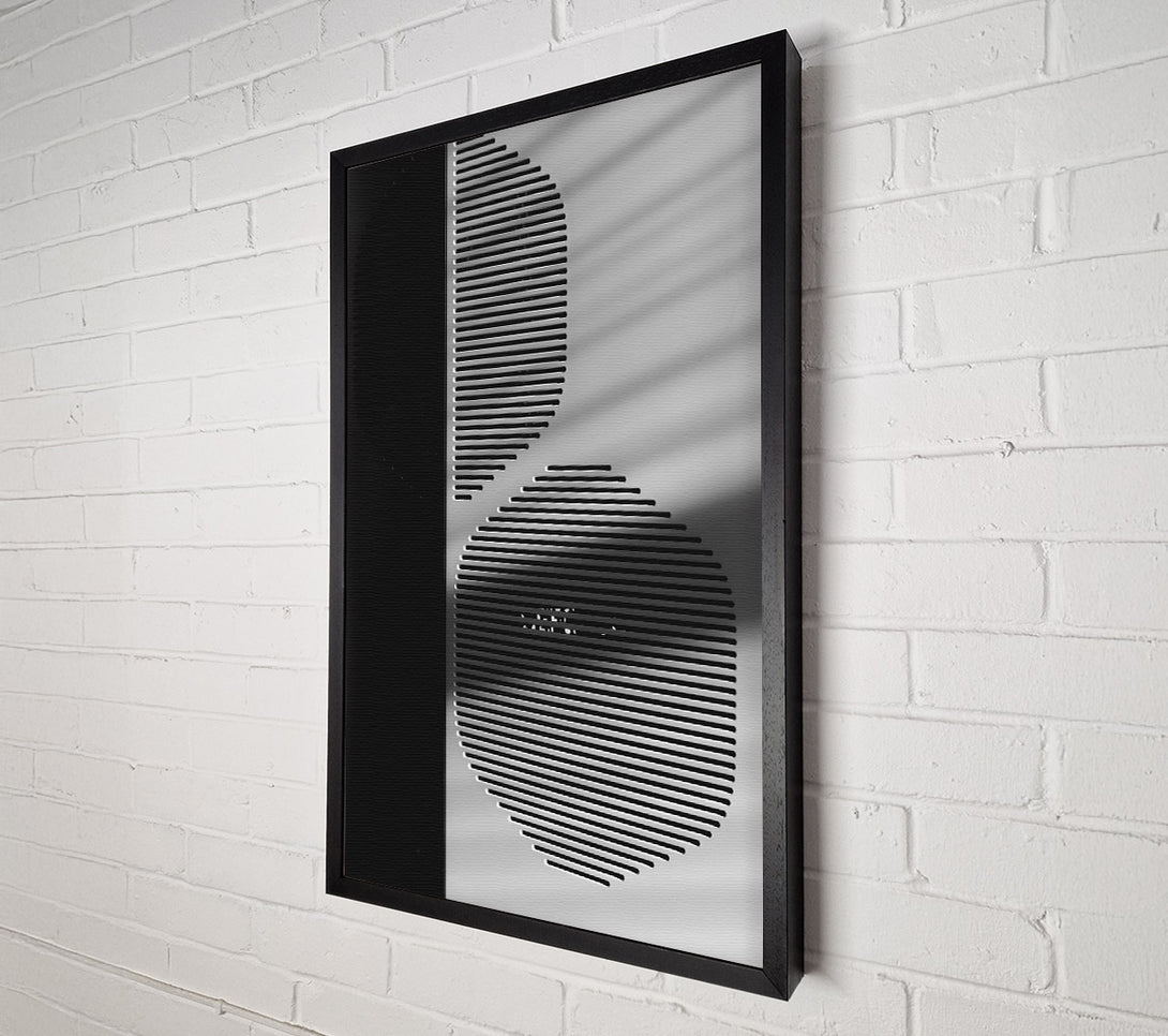 A Canvas Print of White Striped Circles Canvas Print