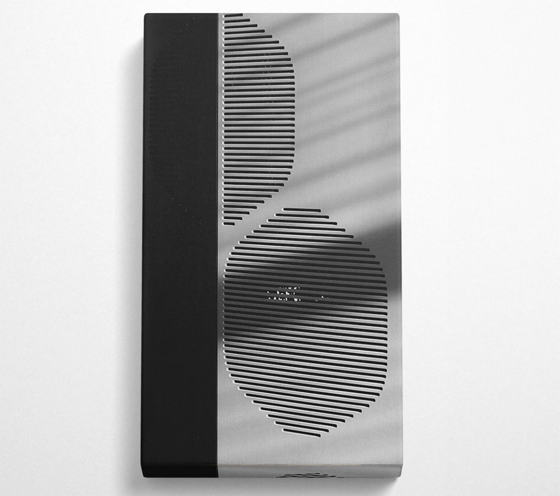  A Canvas Print of White Striped Circles Canvas Print