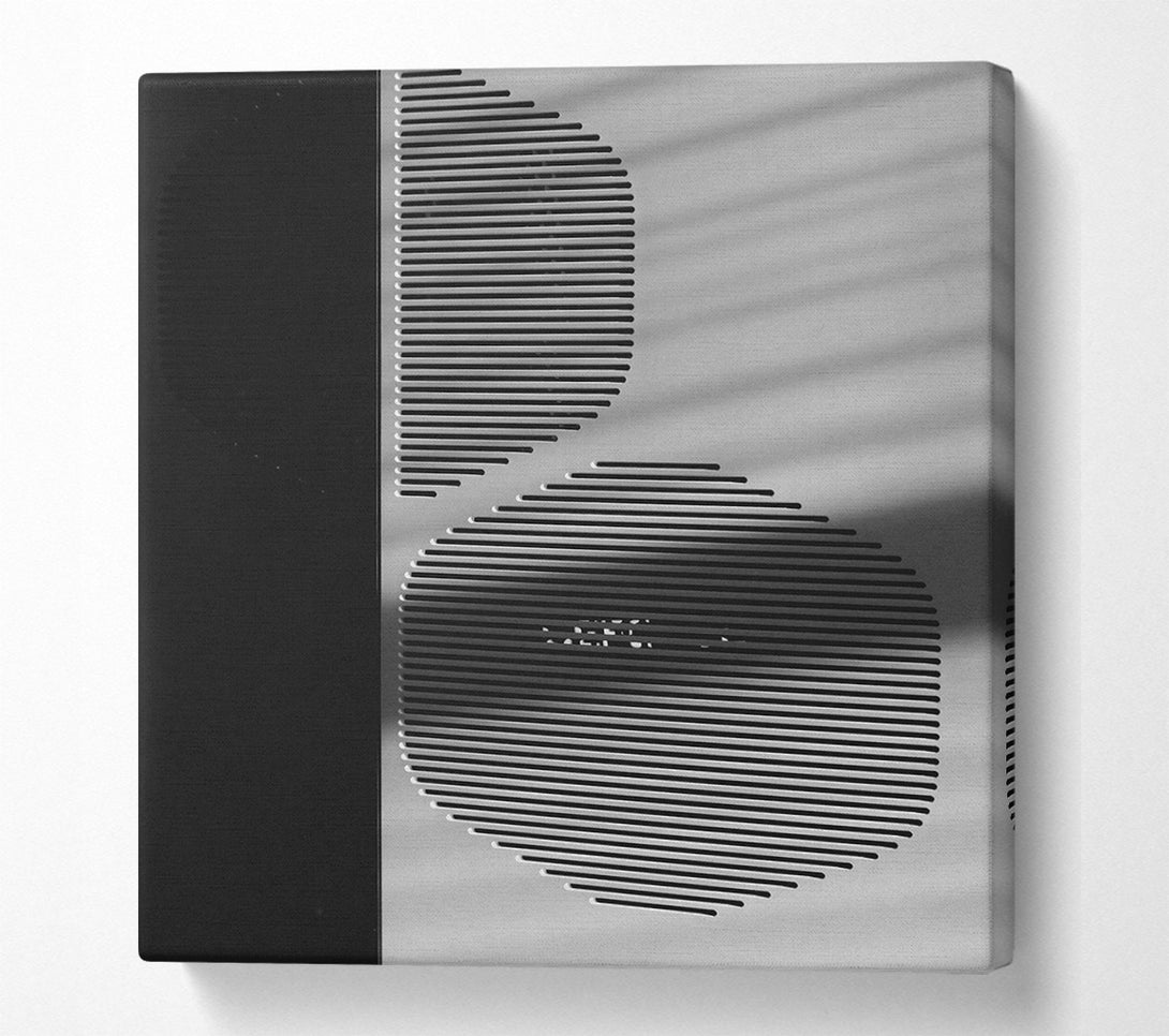  A Canvas Print of White Striped Circles Canvas Print