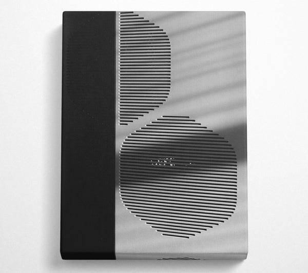  A Canvas Print of White Striped Circles Canvas Print