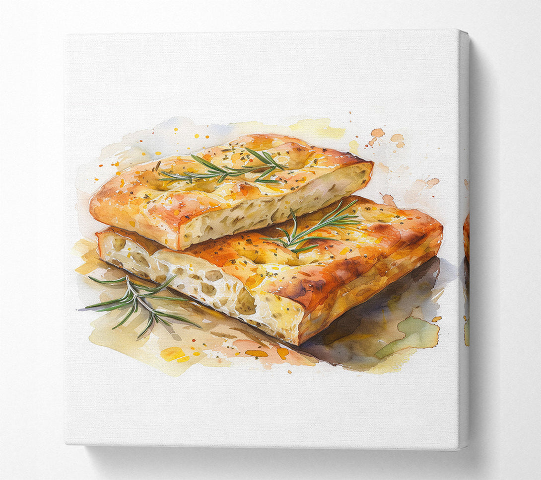  A Canvas Print of Focaccia Bread Canvas Print