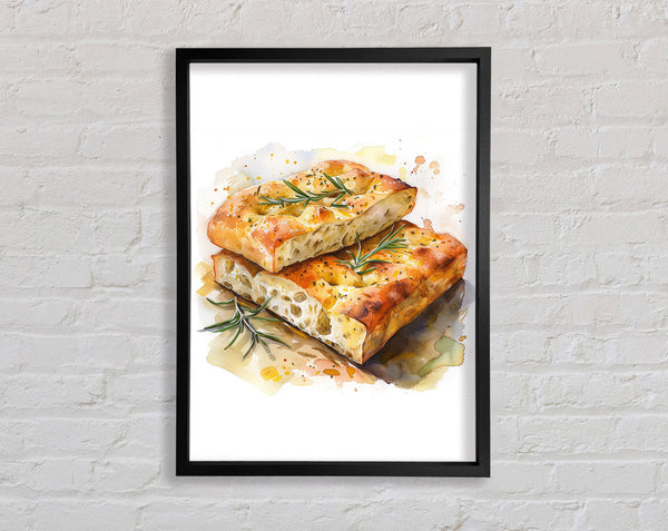 Focaccia Bread Framed Print