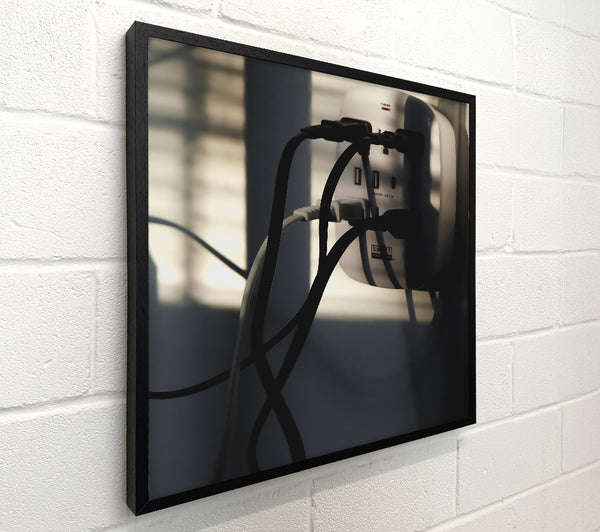 White Wall Tangled Wires