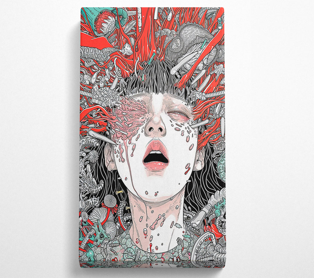  A Canvas Print of Crimson Tendrils Of Pain Canvas Print