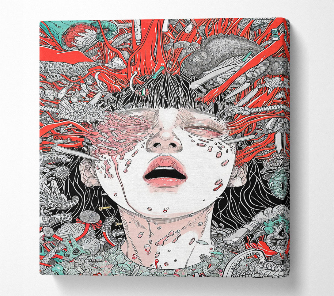  A Canvas Print of Crimson Tendrils Of Pain Canvas Print