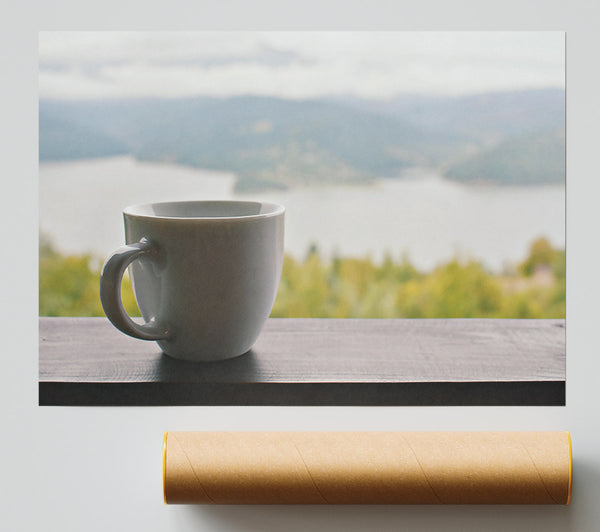 White Mug And View Print