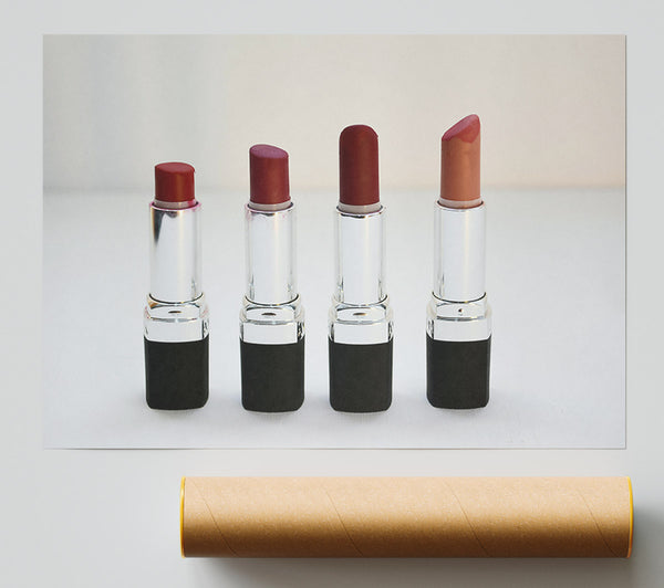 Burgundy Lipstick Lineup Giclee Print