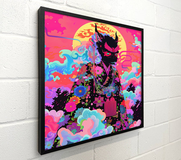 Pink Demon In Clouds
