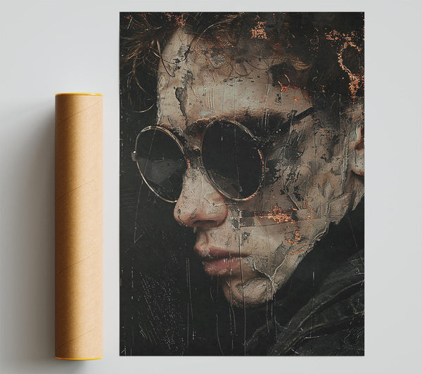Copper And Shadow Glance Print