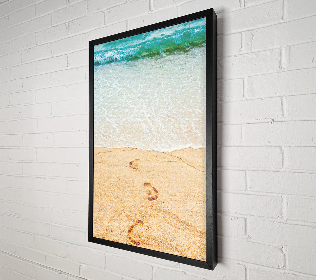  A Canvas Print of Footsteps In The Sand Canvas Art