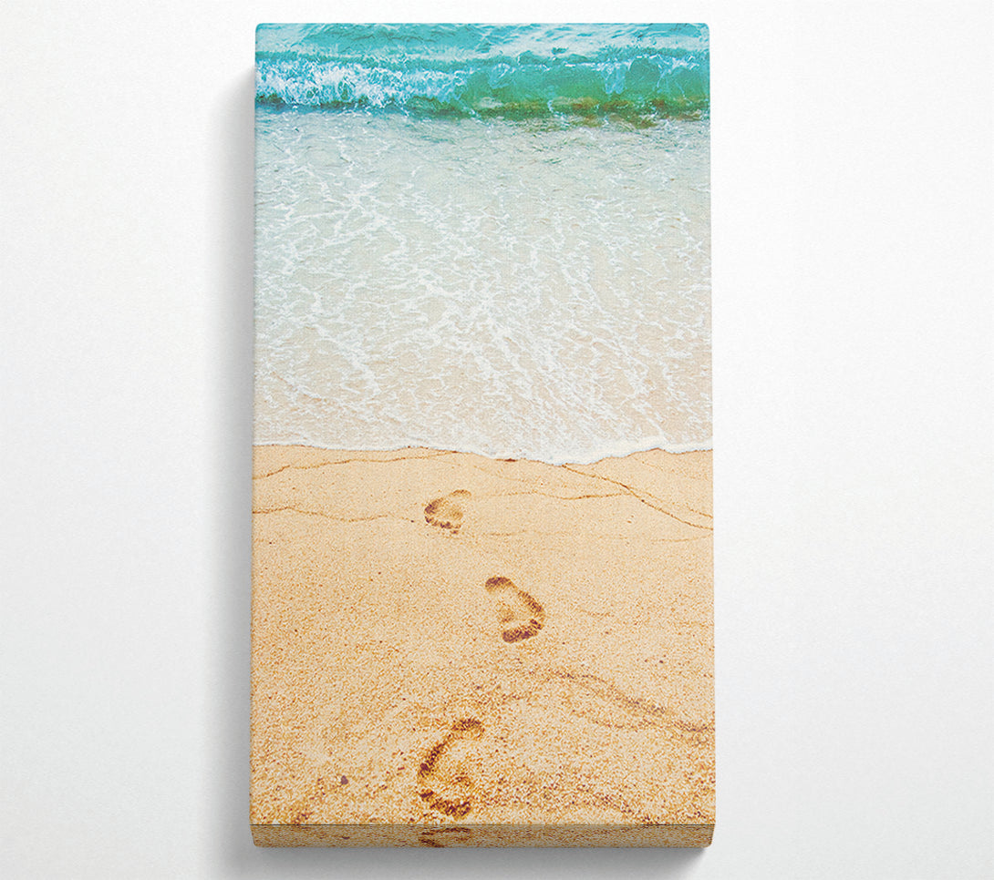  A Canvas Print of Footsteps In The Sand Canvas Art