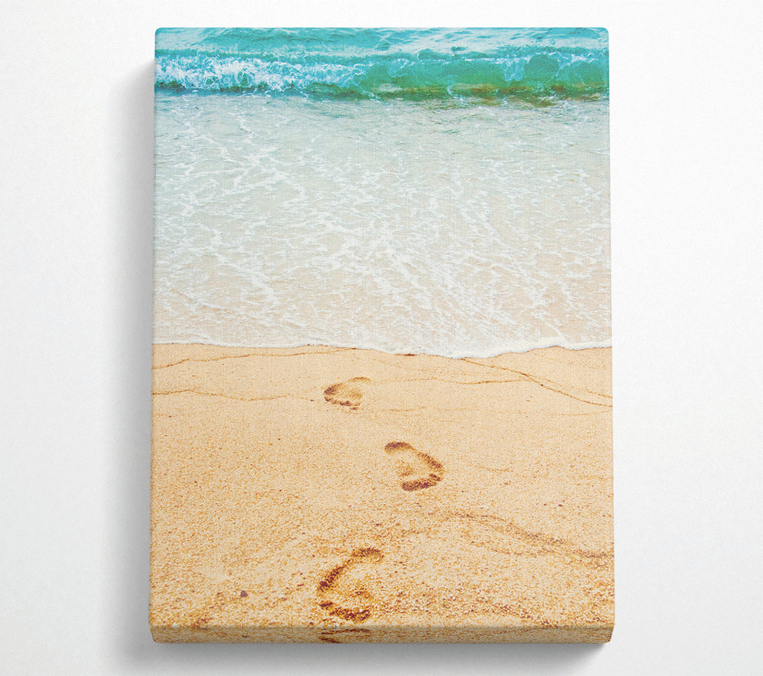  A Canvas Print of Footsteps In The Sand Canvas Art