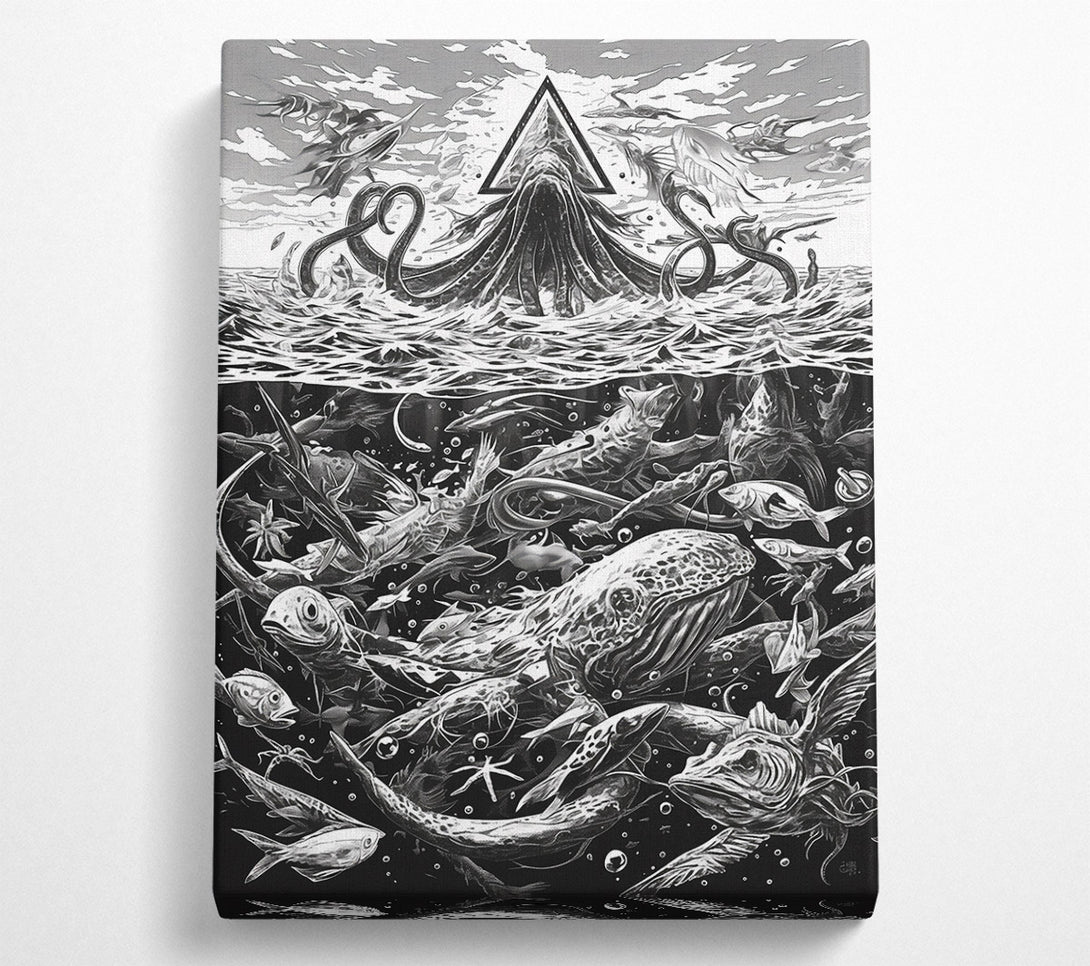  A Canvas Print of Black Sea Leviathan Canvas Art