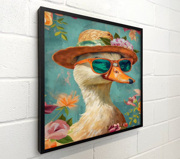 Orange Duck In Bloom