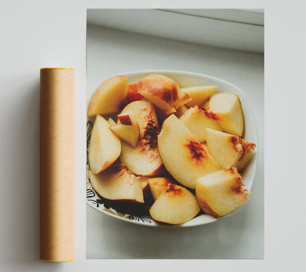 Yellow Peach Slices Giclee Print