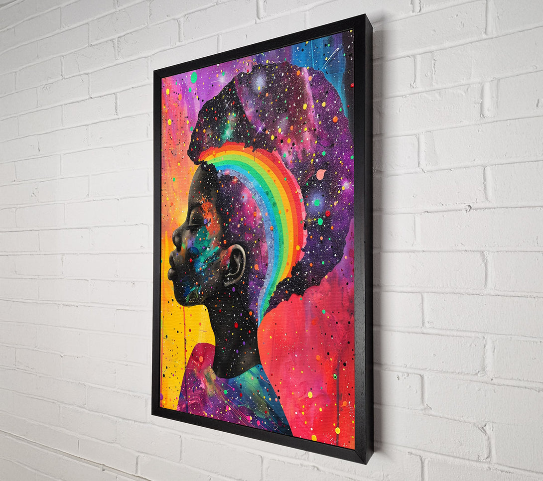  A Canvas Print of Cosmic Rainbow Dreamscape Canvas Wall Art