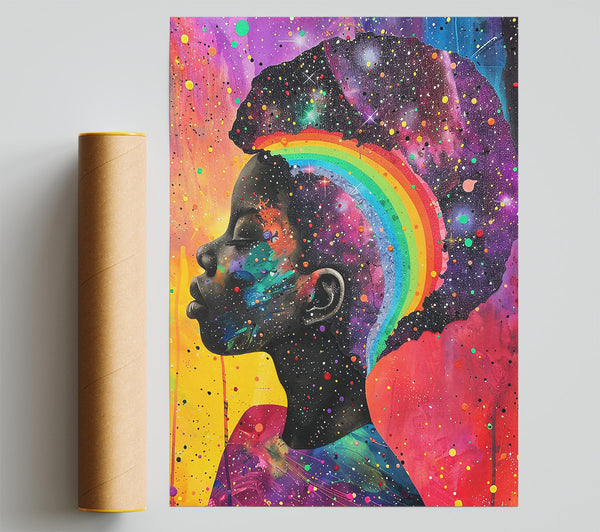 Cosmic Rainbow Dreamscape Poster
