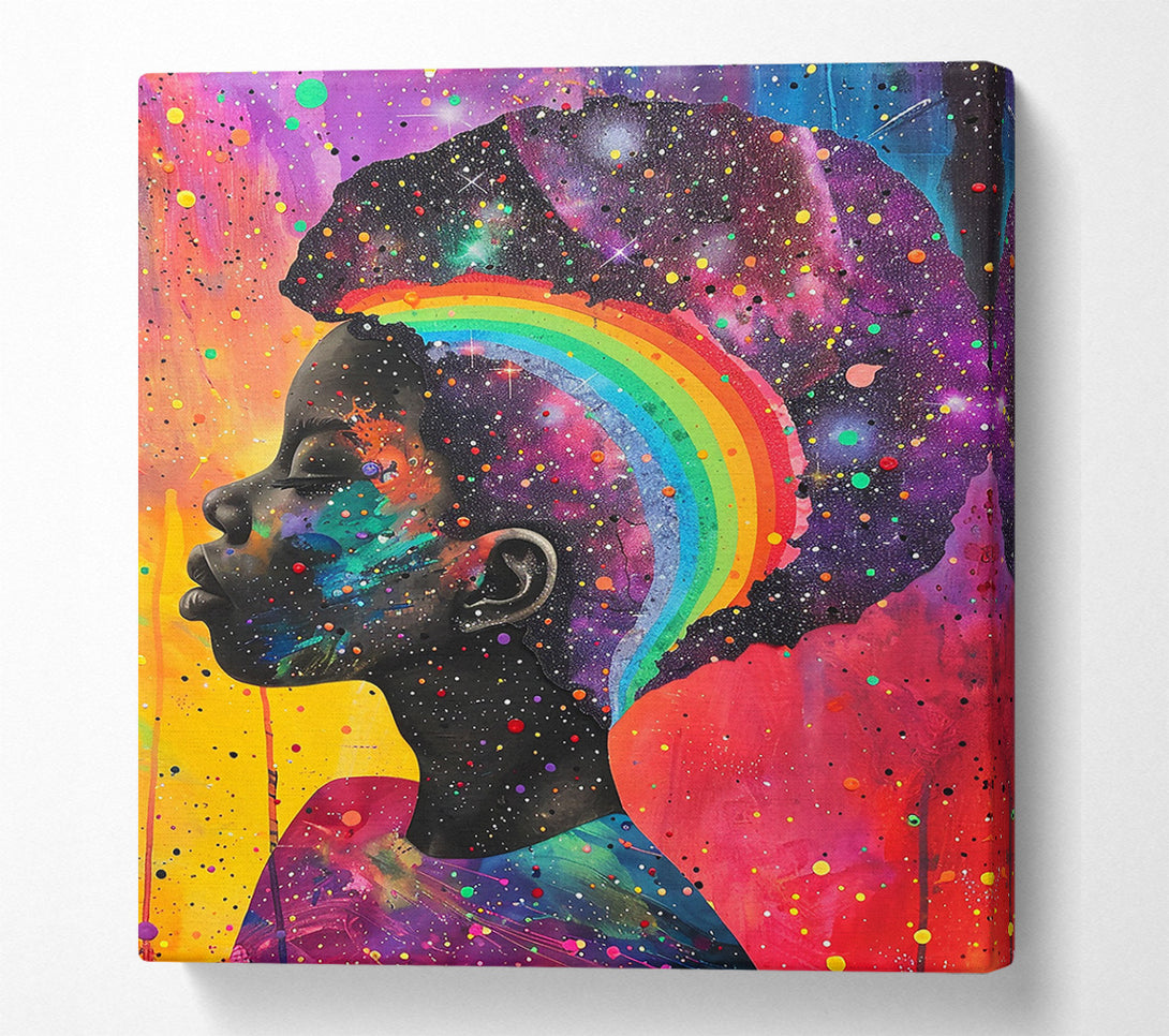  A Canvas Print of Cosmic Rainbow Dreamscape Canvas Wall Art