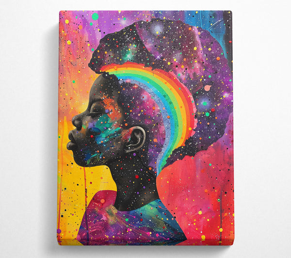  A Canvas Print of Cosmic Rainbow Dreamscape Canvas Wall Art