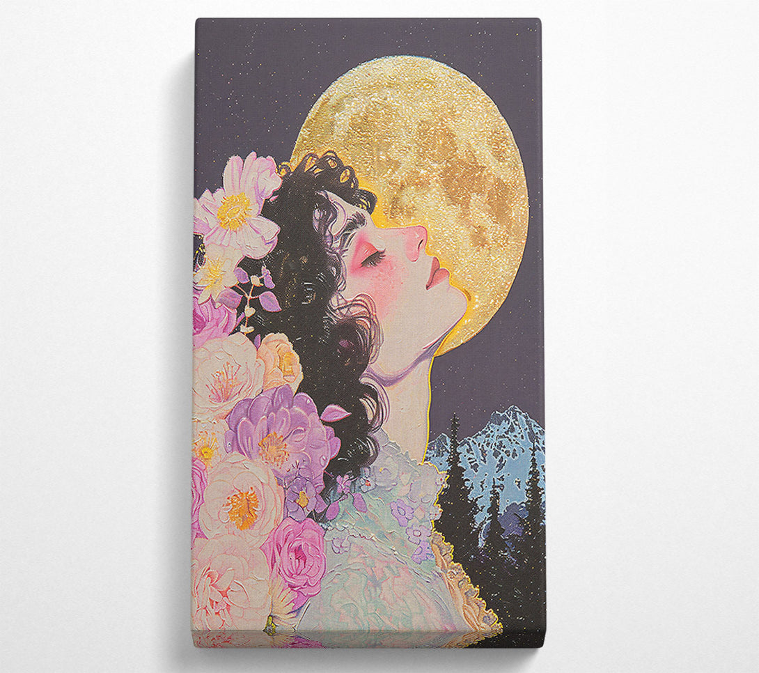  A Canvas Print of Golden Moon Dreams Canvas Wall Art