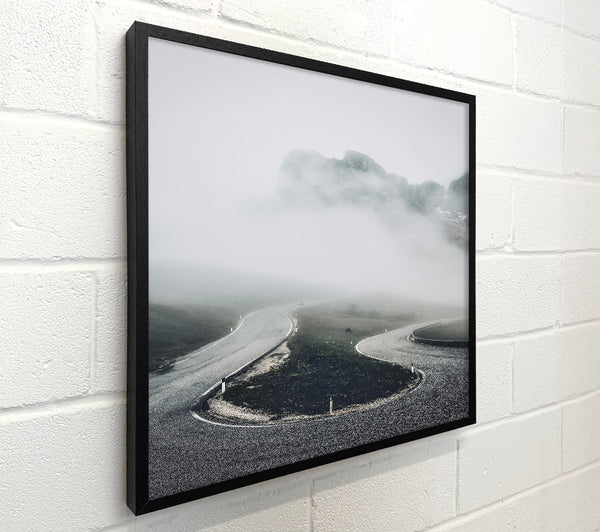 Gray Road In Fog