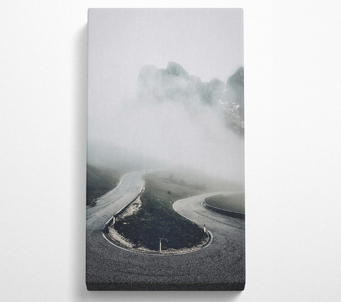  A Canvas Print of Gray Road In Fog Canvas Art
