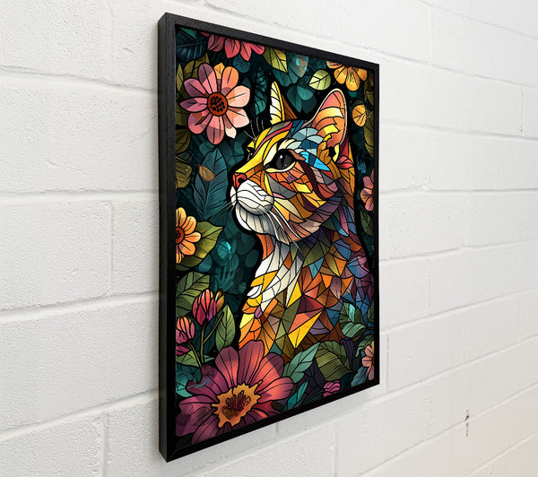 Golden Cat In Bloom