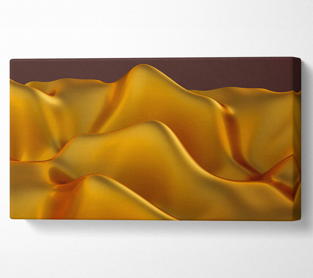  A Canvas Print of Golden Abstract Flow Canvas Print