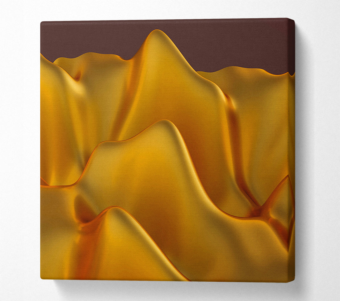  A Canvas Print of Golden Abstract Flow Canvas Print